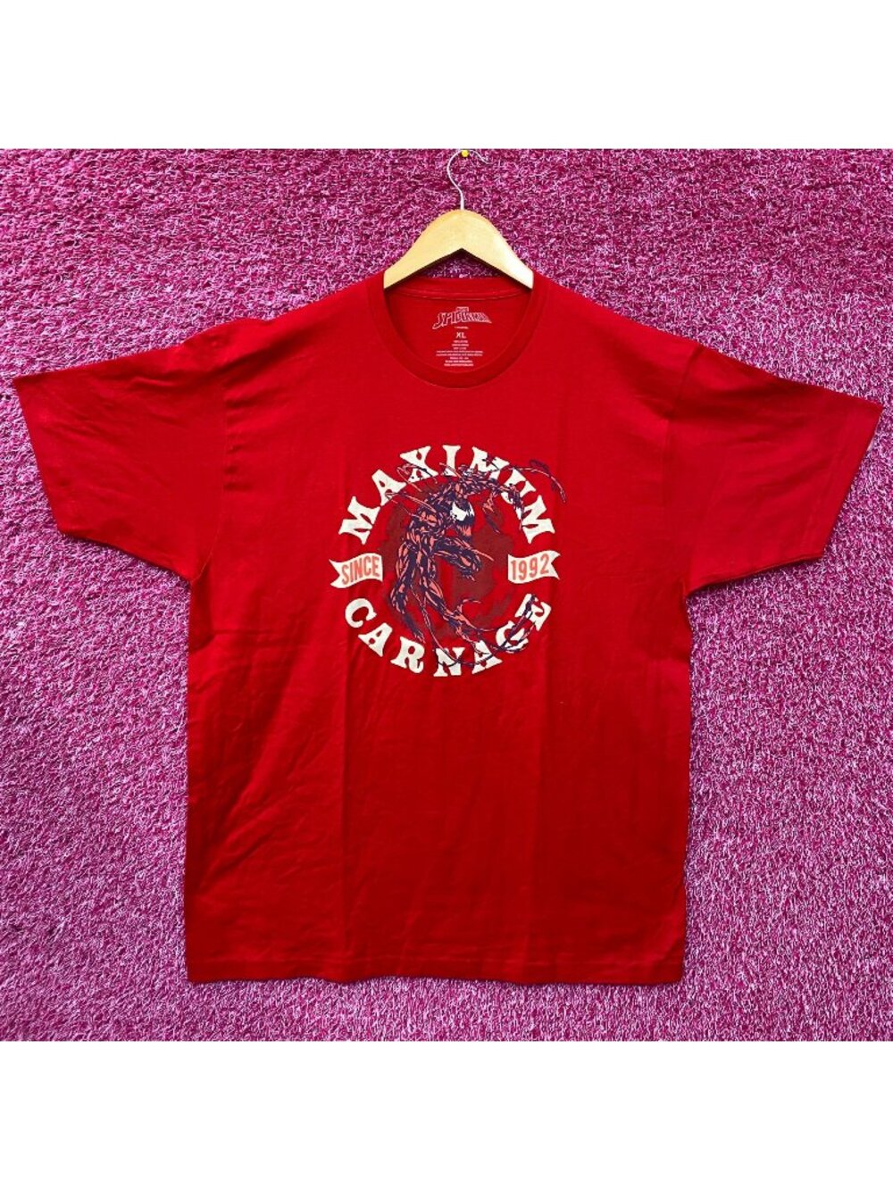 Marvel Spider-Man Villain Maximum Carnage Red T-Shirt Size XL